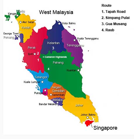 getting to cameron highlands map