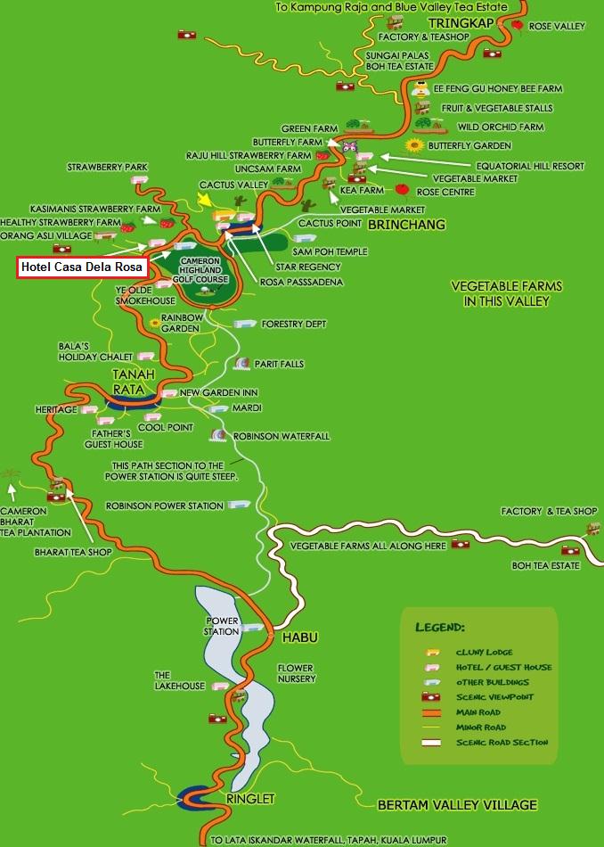 Hotel Casa Dela Rosa map