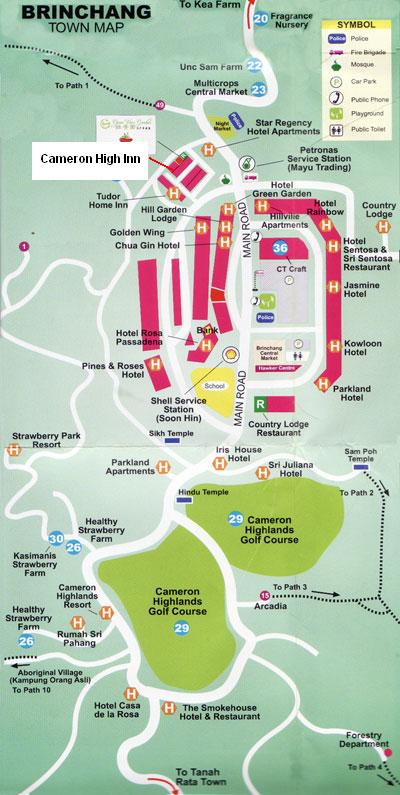 cameron high inn location map cameron highlands