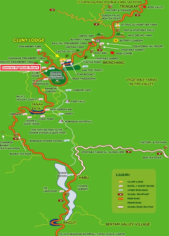 Cameron Highlands Resort Map