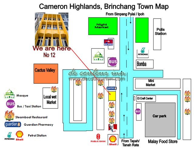 De Couleur Inn location map