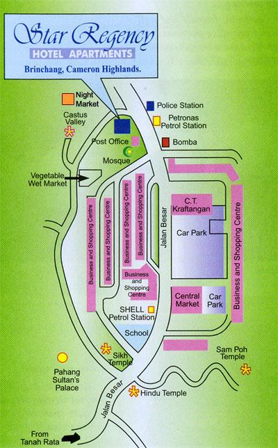 Star-Regency Hotel Map