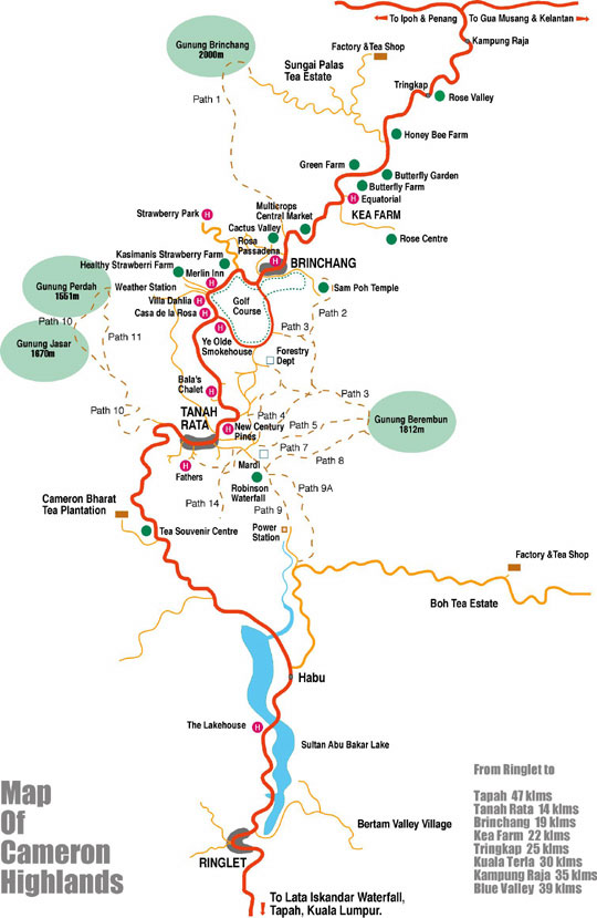 gunung brinchang map